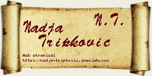 Nadja Tripković vizit kartica